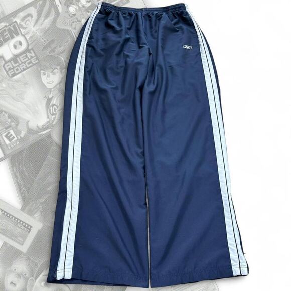 Y2k Baggy Reebok Striped Track Pants - Picture 1 of 8